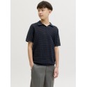 JACK & JONES Junior Tucket Split Hals Polo - Sky Captain