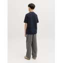 JACK & JONES Junior Tucket Split Hals Polo - Sky Captain