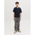 JACK & JONES Junior Tucket Split Hals Polo - Sky Captain