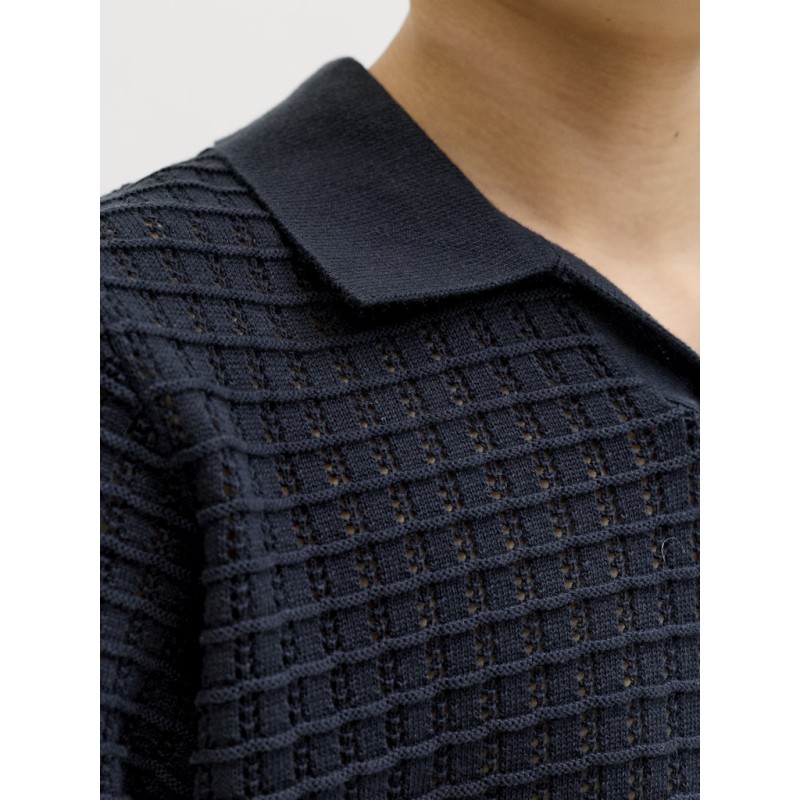 JACK & JONES Junior Tucket Split Hals Polo - Sky Captain