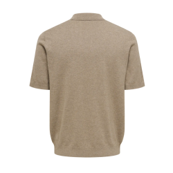 ONLY & SONS Loui Regular Strik Polo - Desert Taupe