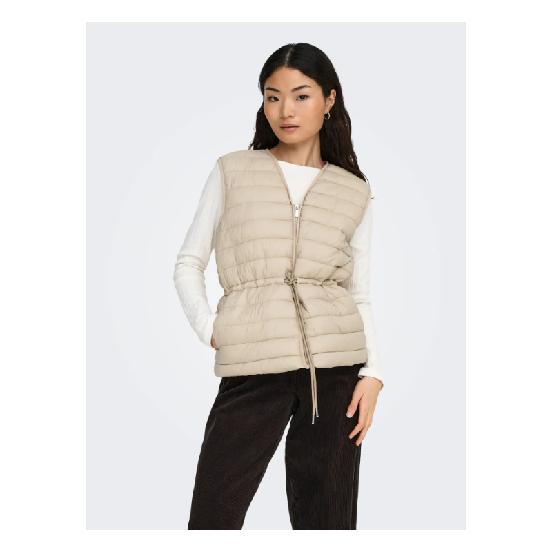 JDY Renee Quiltet Vest - Oxford Tan