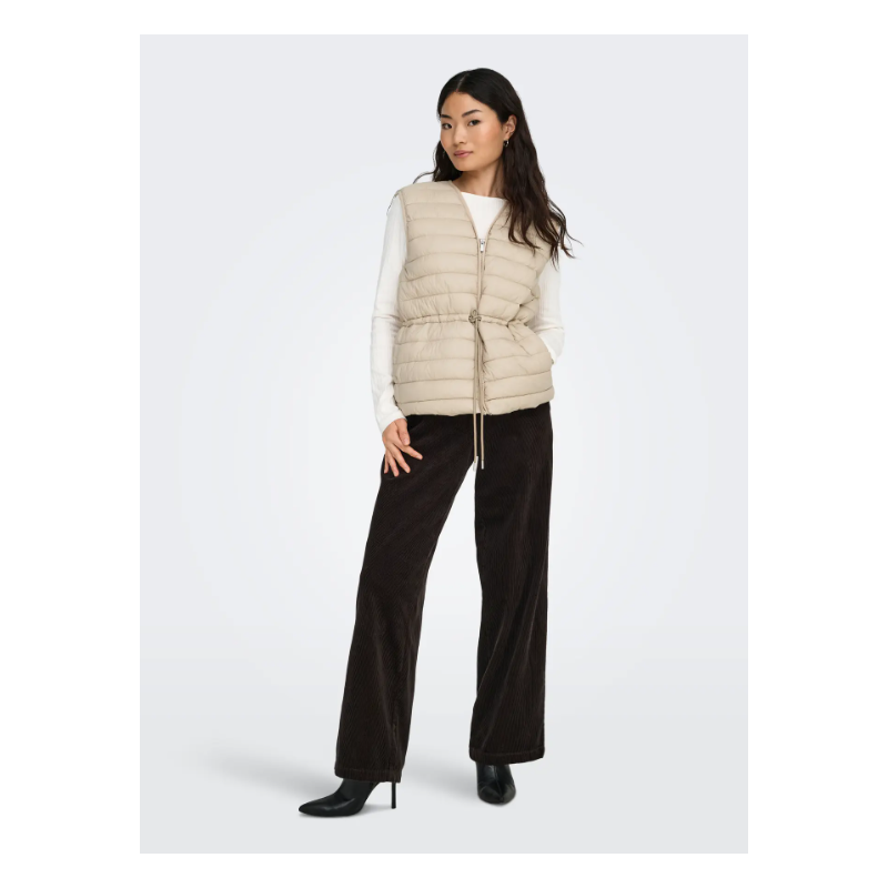 JDY Renee Quiltet Vest - Oxford Tan