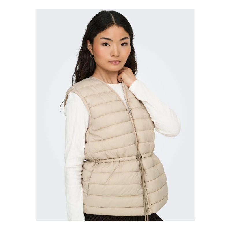 JDY Renee Quiltet Vest - Oxford Tan