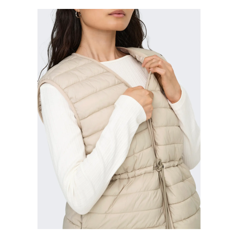 JDY Renee Quiltet Vest - Oxford Tan