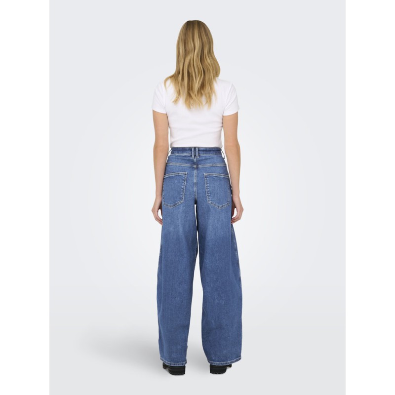 ONLY Tamy HW Barrel Denim - Medium Blue Denim