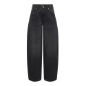 ONLY Tamy HW Barrel Denim - Washed Black