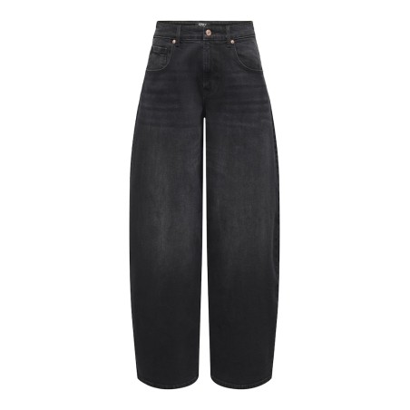 ONLY Tamy HW Barrel Denim - Washed Black