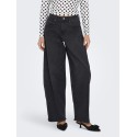 ONLY Tamy HW Barrel Denim - Washed Black
