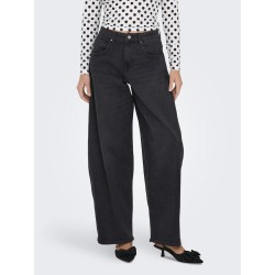 ONLY Tamy HW Barrel Denim - Washed Black