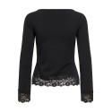ONLY Live Love L/S Blonde Top - Sort