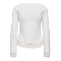 ONLY Live Love L/S Blonde Top - Cloud Dancer