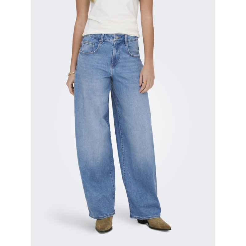 ONLY Tamy HW Barrel Denim - Light Blue Denim