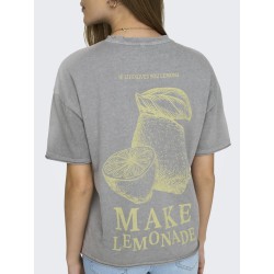 ONLY Kinna S/S Oversize T-shirt - Silver Sconce