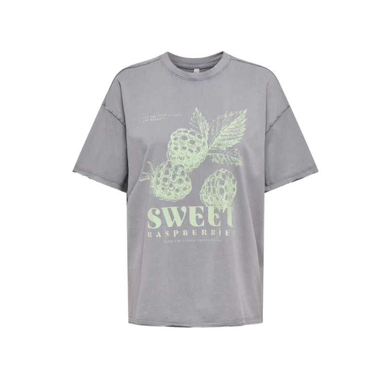 ONLY Kinna S/S Oversize T-shirt - Silver Sconce