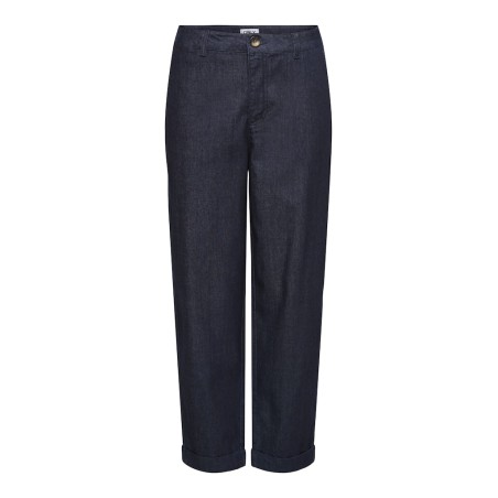ONLY Ashby Straight Cropped Denim Jeans - Dark Blue Denim