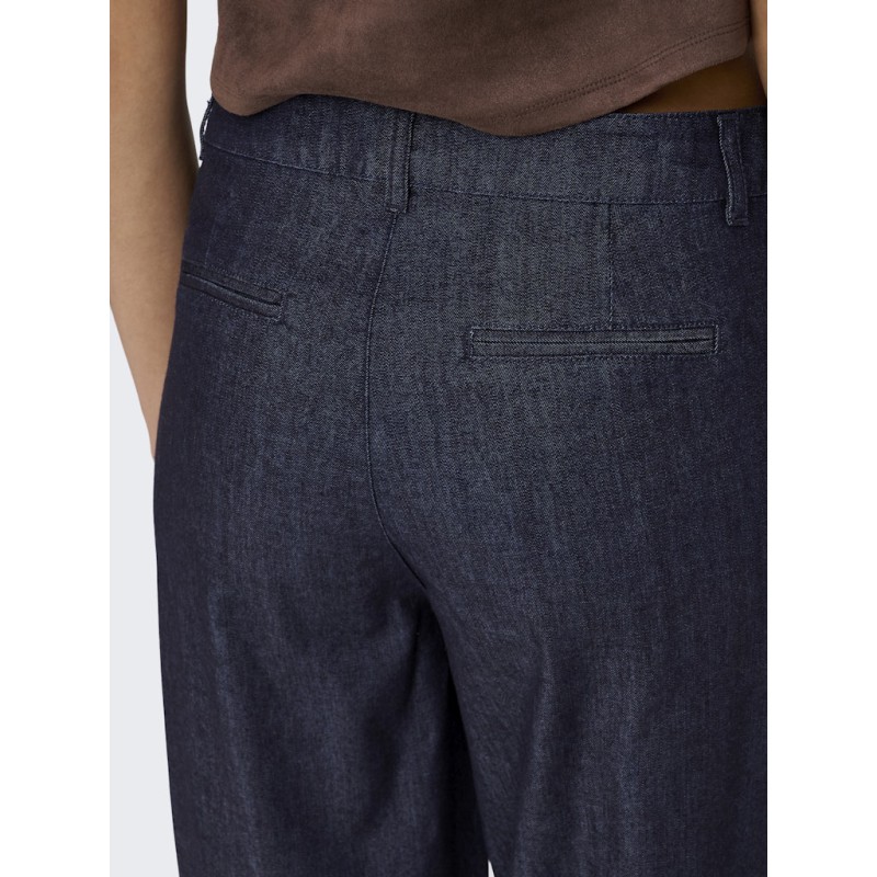 ONLY Ashby Straight Cropped Denim Jeans - Dark Blue Denim