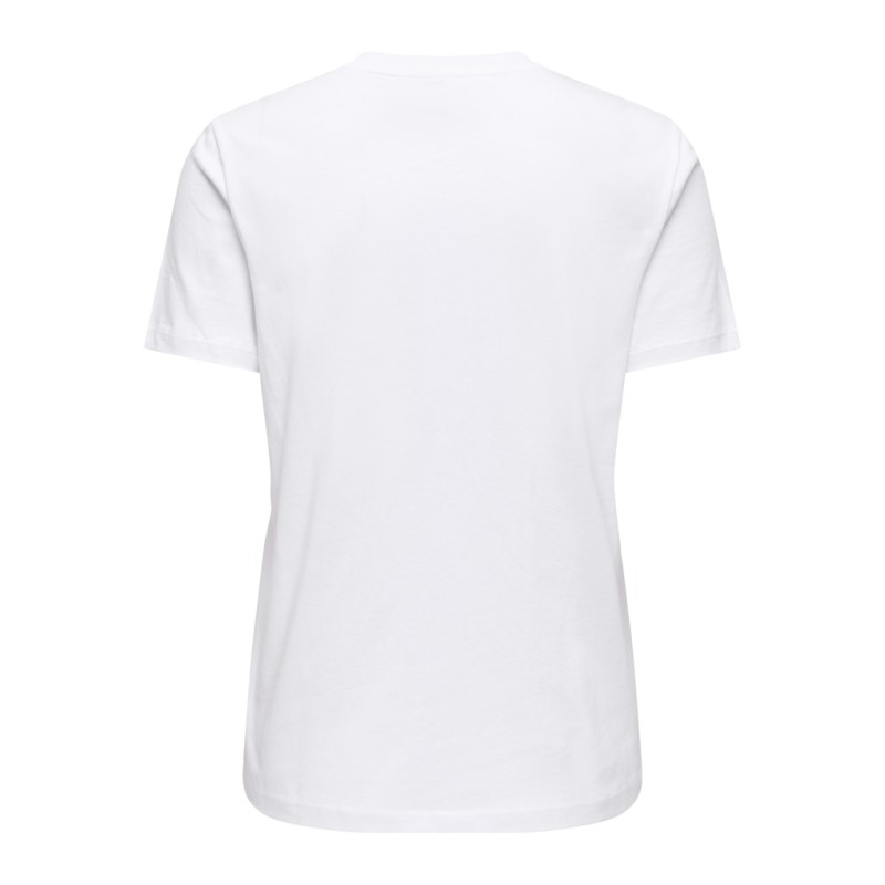 ONLY Ketty S/S T-shirt - Bright White / Strawberry