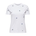 ONLY Ketty S/S T-shirt - Bright White / True Blue Flowers
