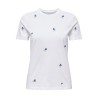 ONLY Ketty S/S T-shirt - Bright White / True Blue Flowers