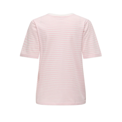 ONLY Happy S/S Broderi T-shirt - Cloud Dancer / Romance Rose