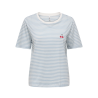 ONLY Happy S/S Broderi T-shirt - Cloud Dancer / Soft Chambray