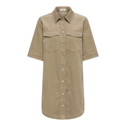 JDY Shiraz S/S Fløjl Kjole - Silver Mink