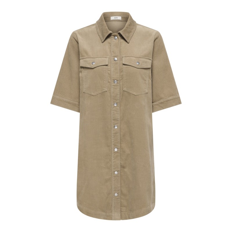 JDY Shiraz S/S Fløjl Kjole - Silver Mink