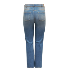 ONLY CARMAKOMA Willy HW Straight Denim Jeans - Light Blue Denim