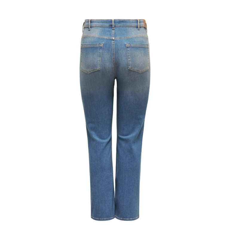 ONLY CARMAKOMA Willy HW Straight Denim Jeans - Light Blue Denim