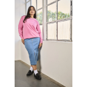 ONLY CARMAKOMA Maya L/S Rund Sweatshirt - Wild Orchid