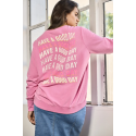 ONLY CARMAKOMA Maya L/S Rund Sweatshirt - Wild Orchid