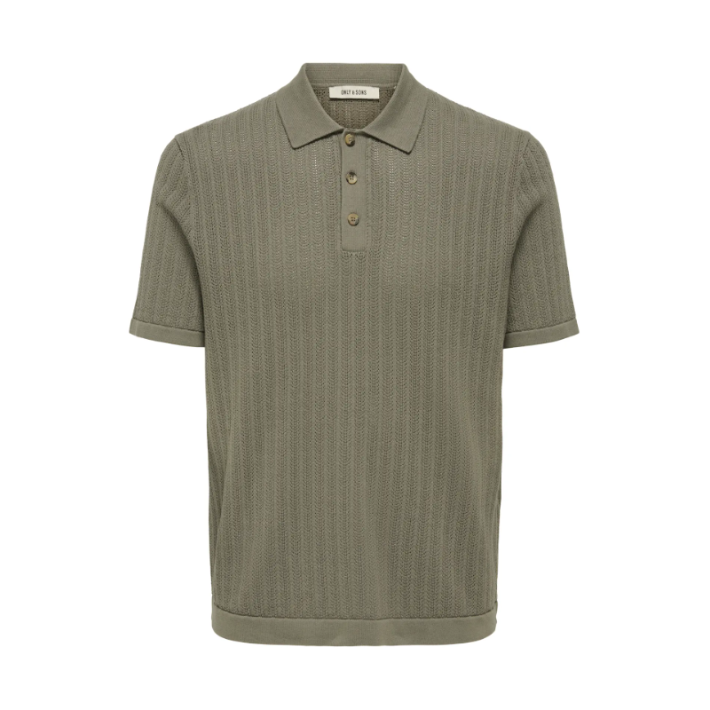 ONLY & SONS Moon Regular S/S Strik Polo - Bungee Cord