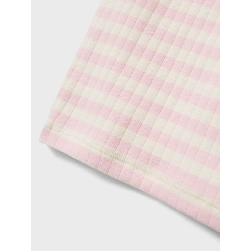 NAME IT Mini Suraja Xslim RibStrik Top - Parfait Pink