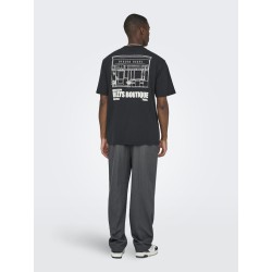 ONLY & SONS Miro Loose Chino Bukser - Dark Grey Melange