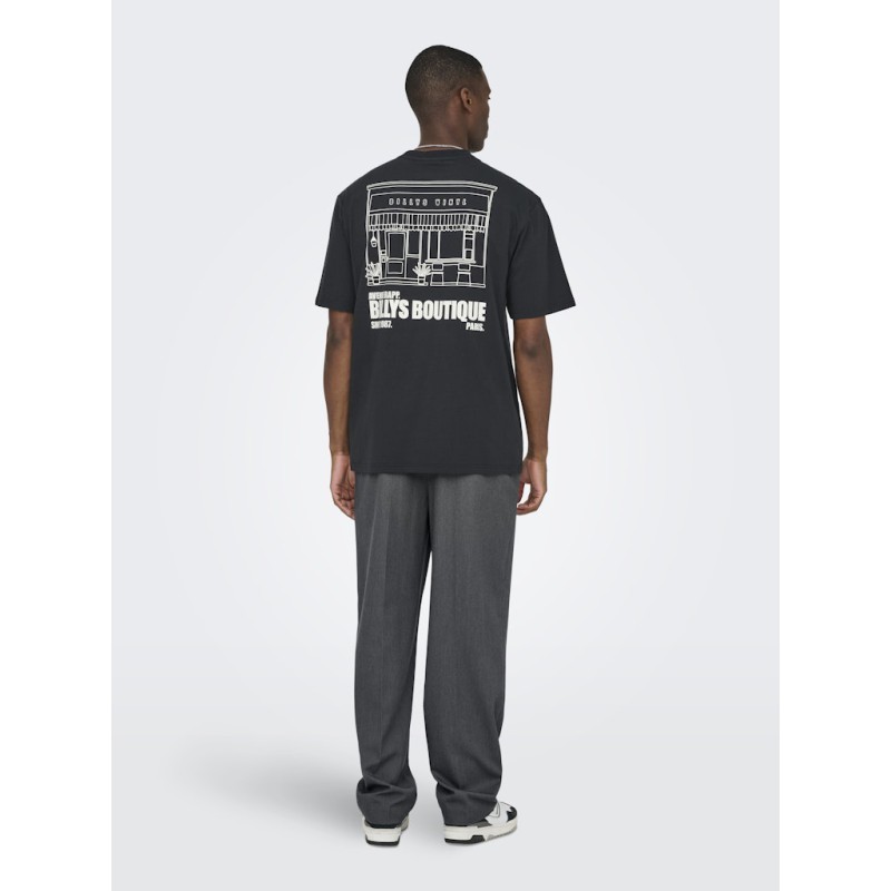 ONLY & SONS Miro Loose Chino Bukser - Dark Grey Melange