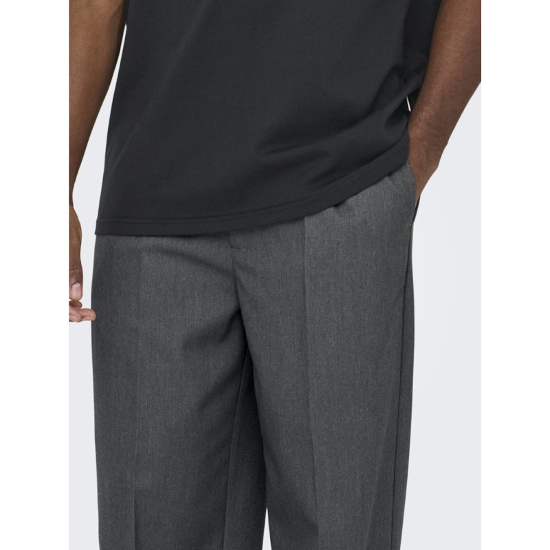 ONLY & SONS Miro Loose Chino Bukser - Dark Grey Melange