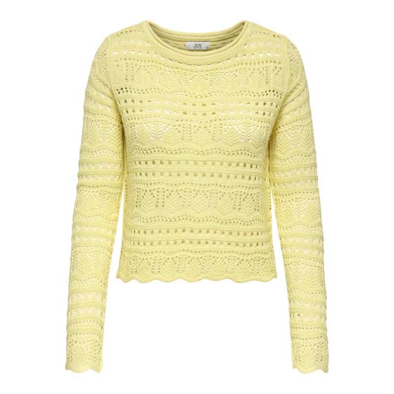 JDY Sun Lay Strik Pullover - Double Cream