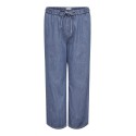 ONLY CARMAKOMA Yasmin HW Stribet Bukser - Medium Blue Denim
