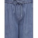 ONLY CARMAKOMA Yasmin HW Stribet Bukser - Medium Blue Denim
