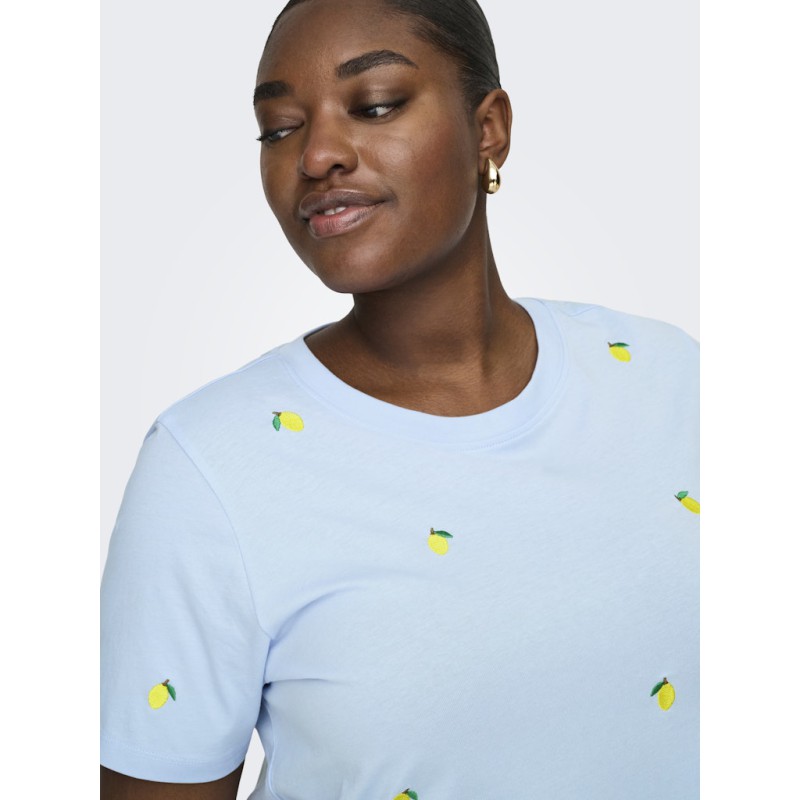 ONLY CARMAKOMA Ketty S/S Top - Cashmere Blue