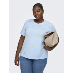 ONLY CARMAKOMA Ketty S/S Top - Cashmere Blue