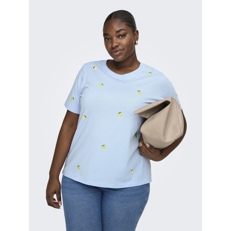 ONLY CARMAKOMA Ketty S/S Top - Cashmere Blue