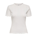 ONLY Tenna Rund Hals T-shirt - Cloud Dancer