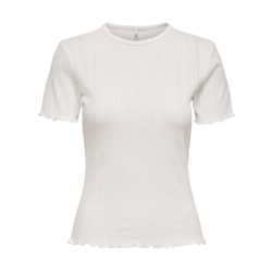 ONLY Tenna Rund Hals T-shirt - Cloud Dancer