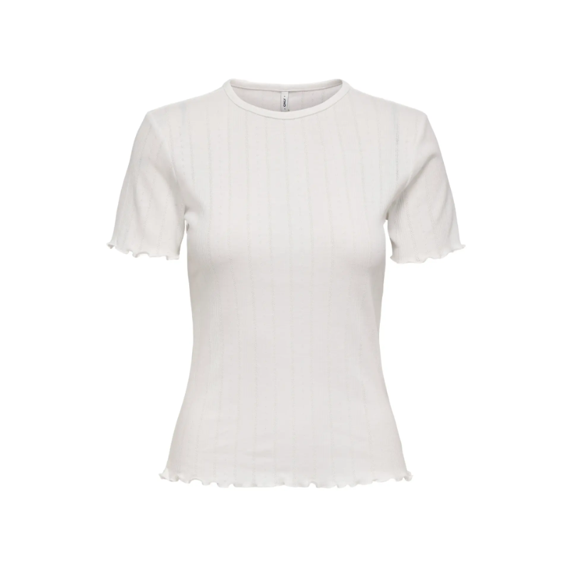 ONLY Tenna Rund Hals T-shirt - Cloud Dancer