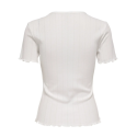 ONLY Tenna Rund Hals T-shirt - Cloud Dancer