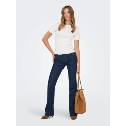 ONLY Tenna Rund Hals T-shirt - Cloud Dancer