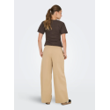 ONLY Marie Ruching T-shirt - Seal Brown