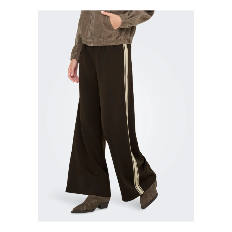 ONLY Asta Brede Stribet Bukser- Chocolate Torte - foto